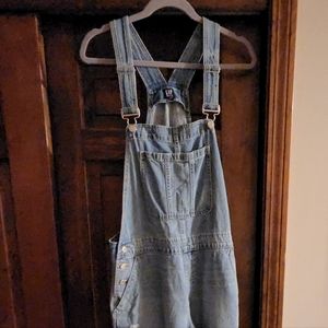 GAP women's distressed overalls